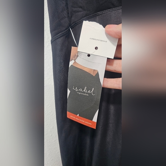 Ingrid+Isabel Maternity Womens Active Comfort High Gloss Leggings Black Size XS - Picture 4 of 10